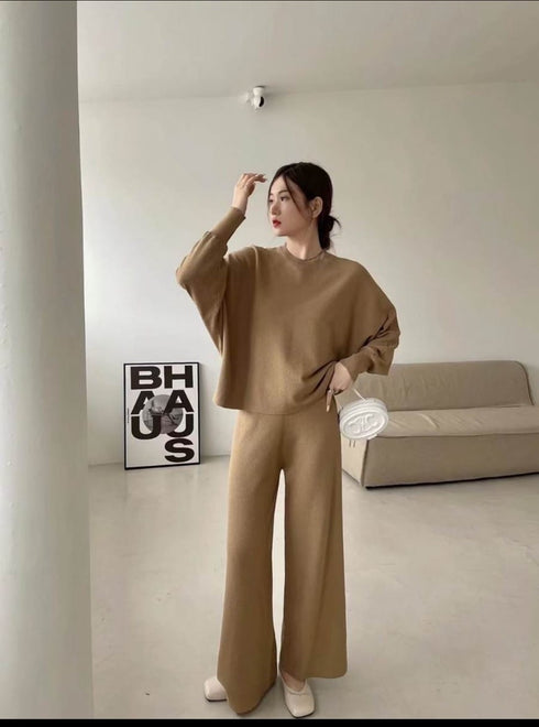 Oversized Long Sleeve Two Piece Set